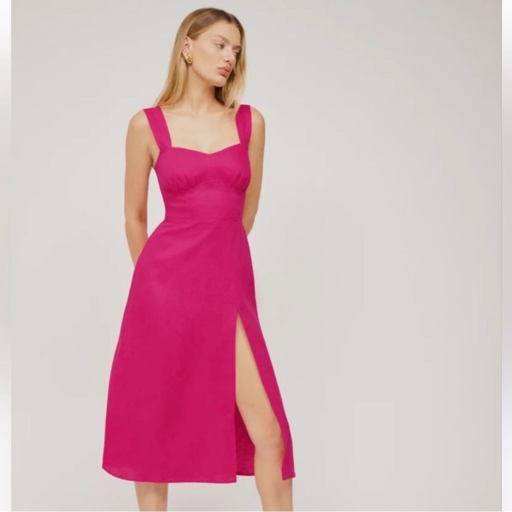 Reformation Red Midi Dress